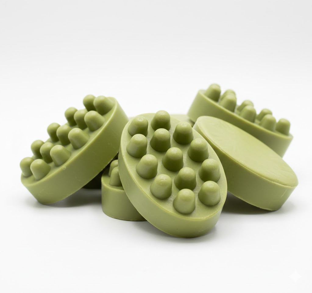 Cerasee Massage bar soap on a white background